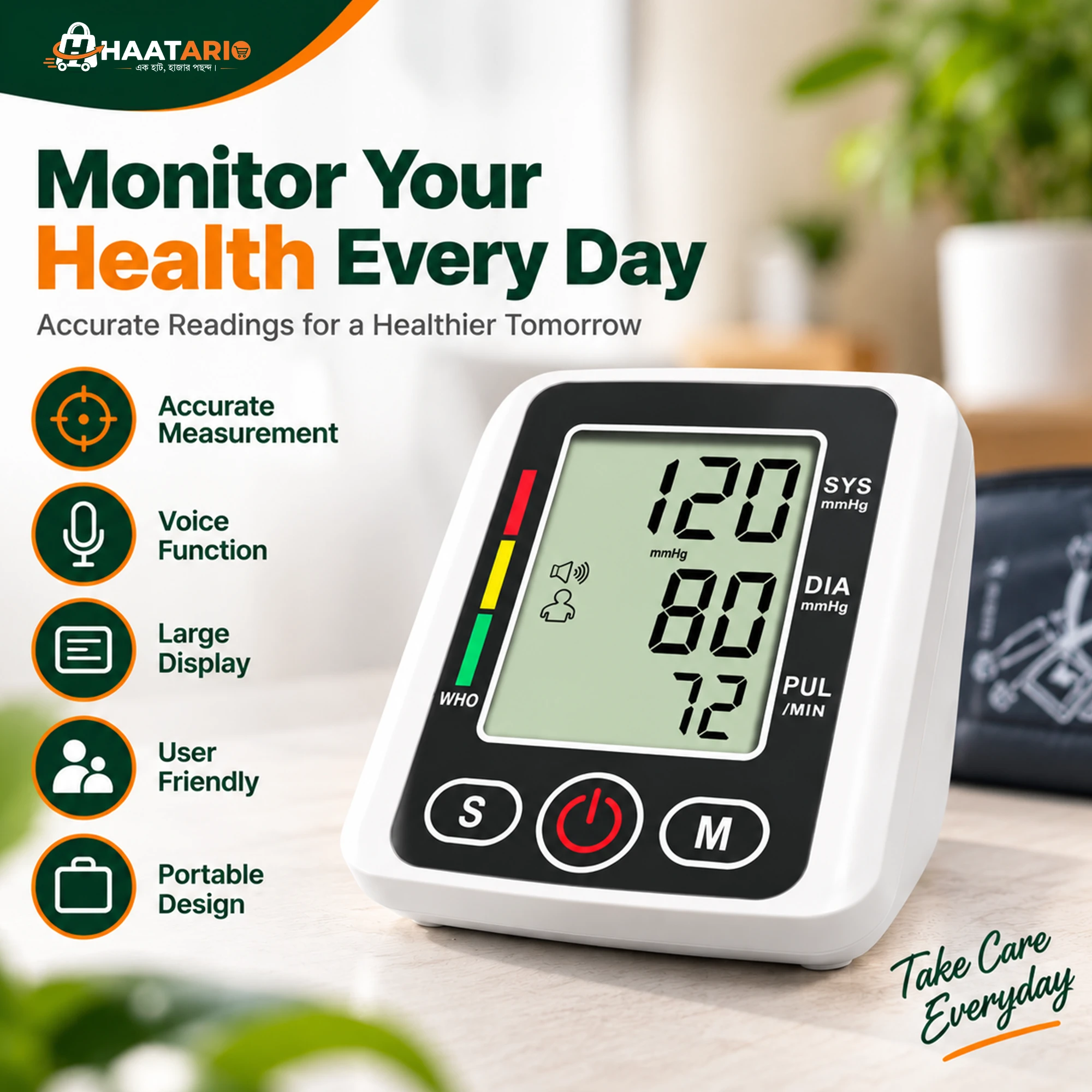 Electronic Blood Pressure Monitor | Digital BP Machine with Voice Function - Image 2