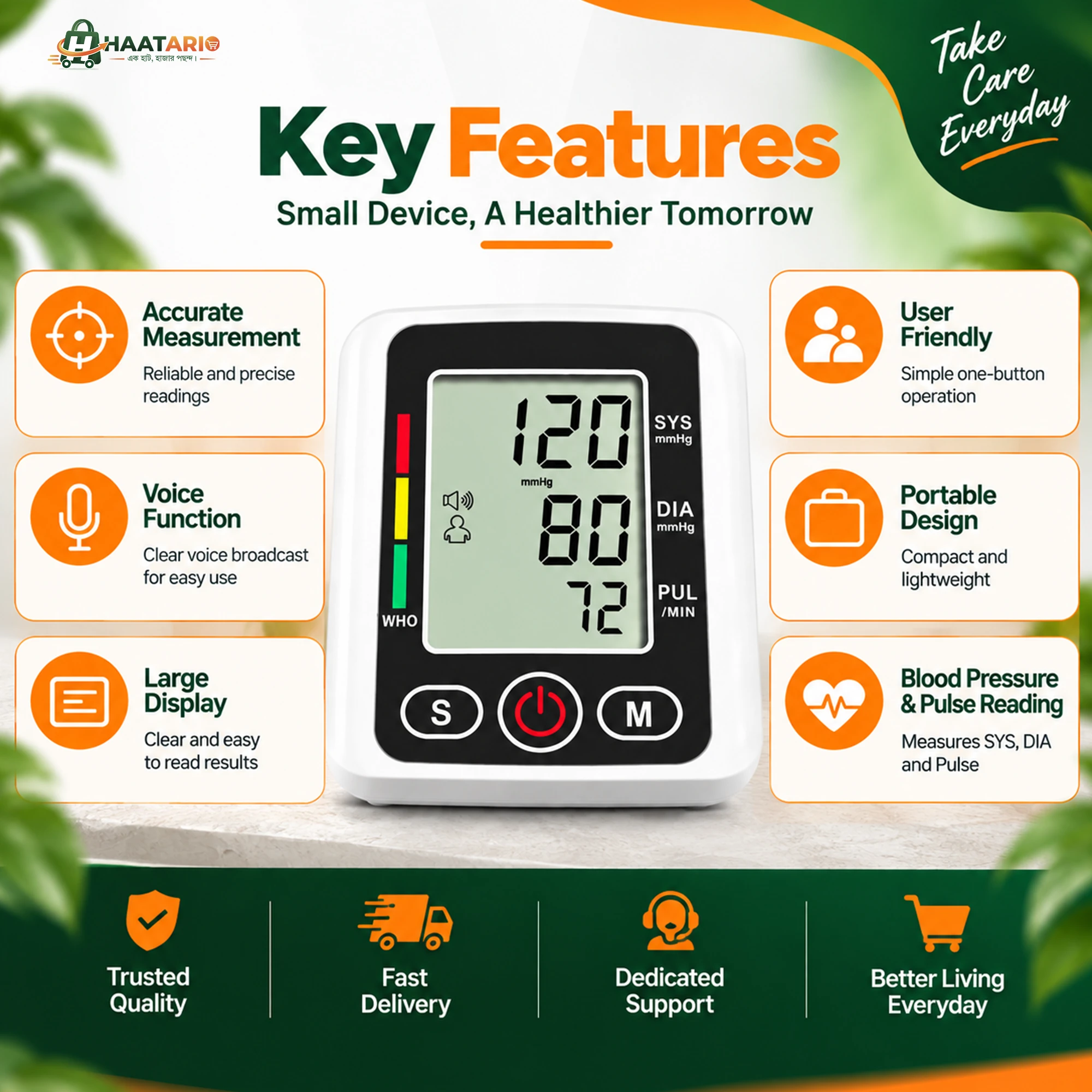 Electronic Blood Pressure Monitor | Digital BP Machine with Voice Function - Image 3