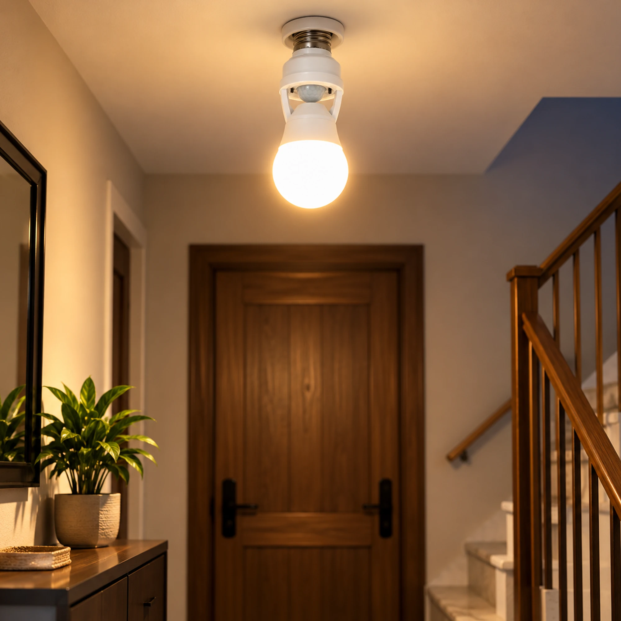 Infrared Motion Sensor Light Bulb Holder | E27 100-240V - Image 4