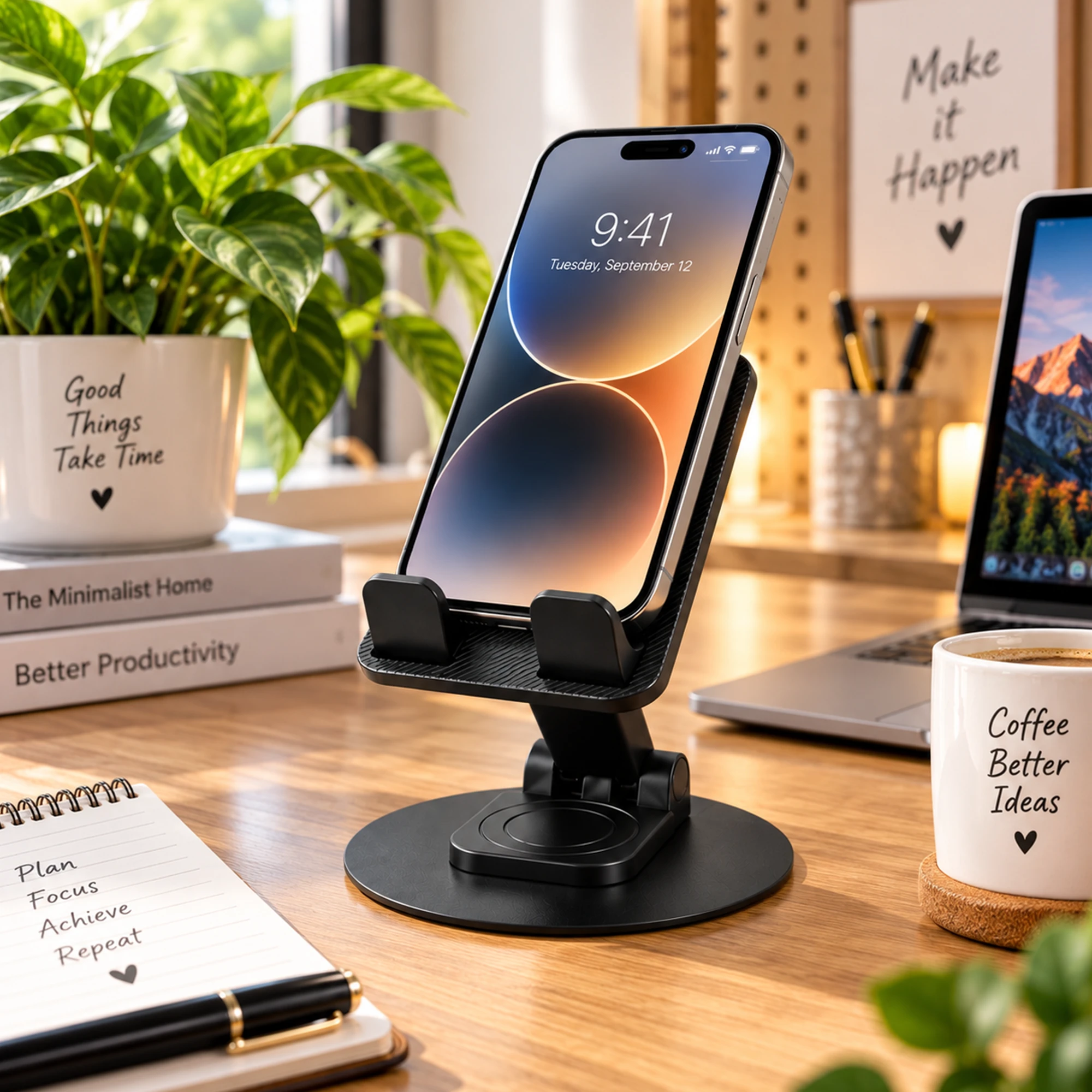 360° Adjustable Folding Phone & Tablet Stand | Aluminum Alloy - Image 4