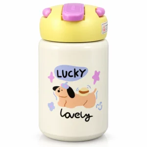 Kids Stainless Steel Thermal Water Bottle with Straw | 360ml