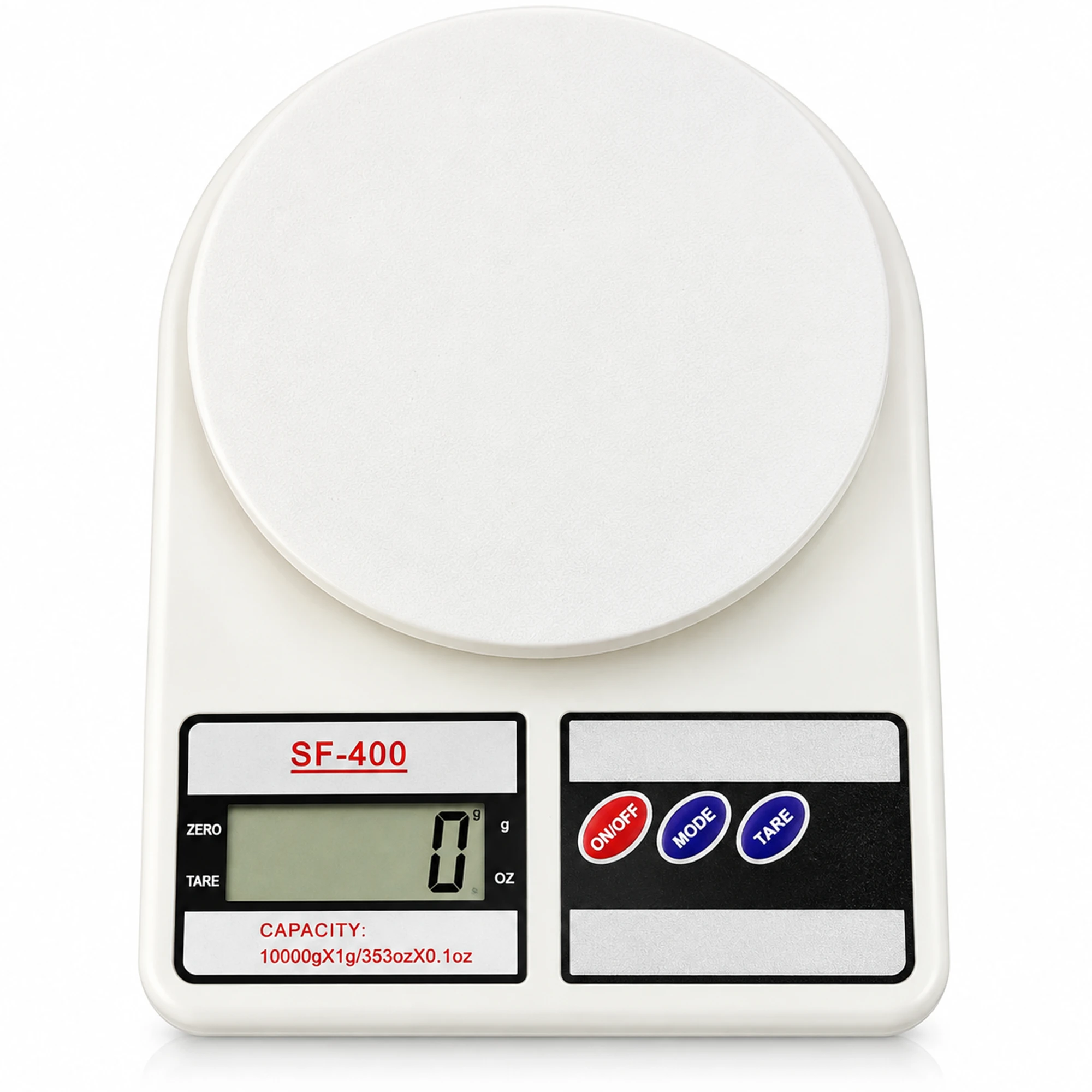 SF-400 Digital Kitchen Scale | 10kg Electronic Food Weight Scale with Tare Function