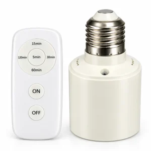 Remote Control E27 Light Bulb Holder with Timer | 15/30/60 Minute