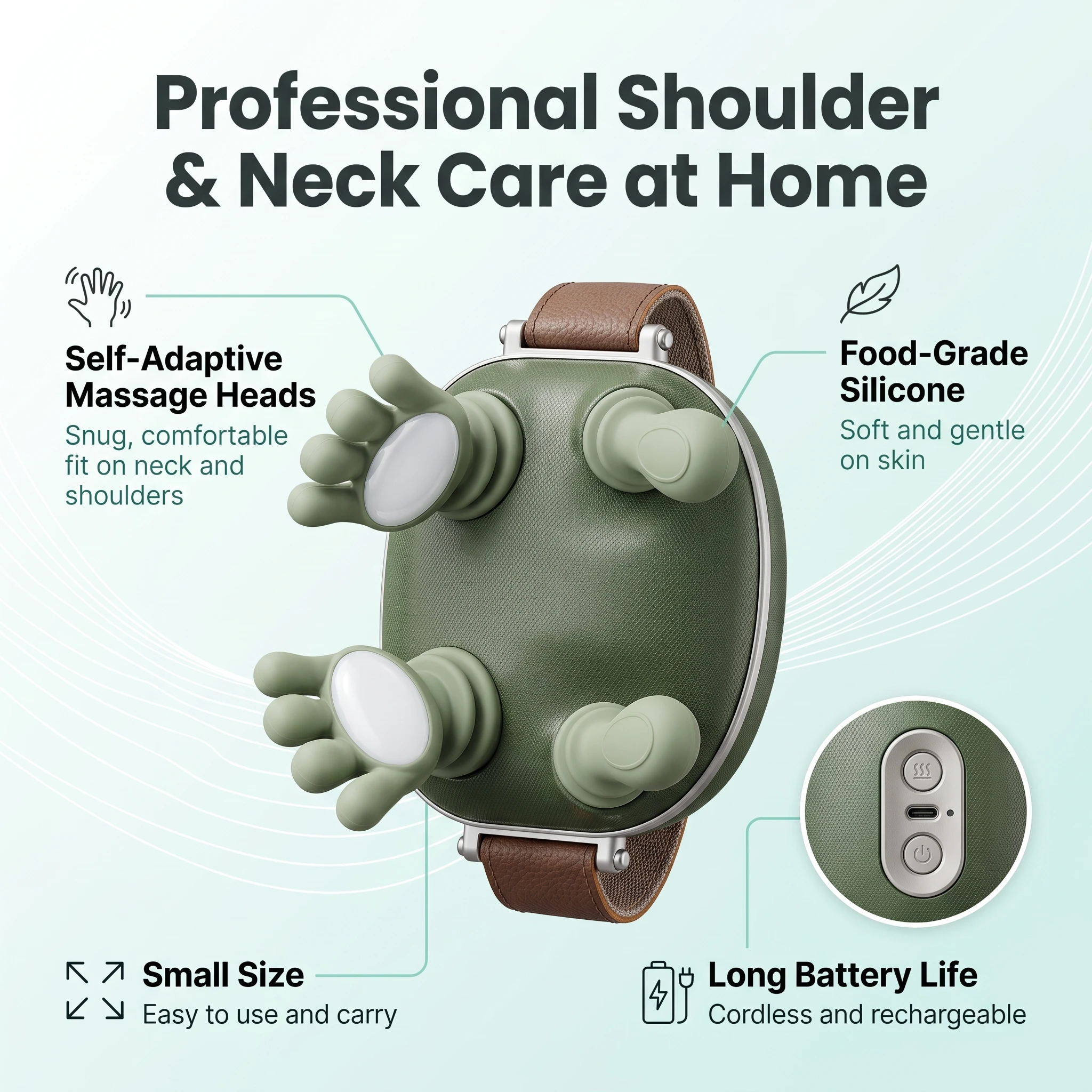 Shoulder and Neck Massager | Hand-Shape Massage Device - Image 3
