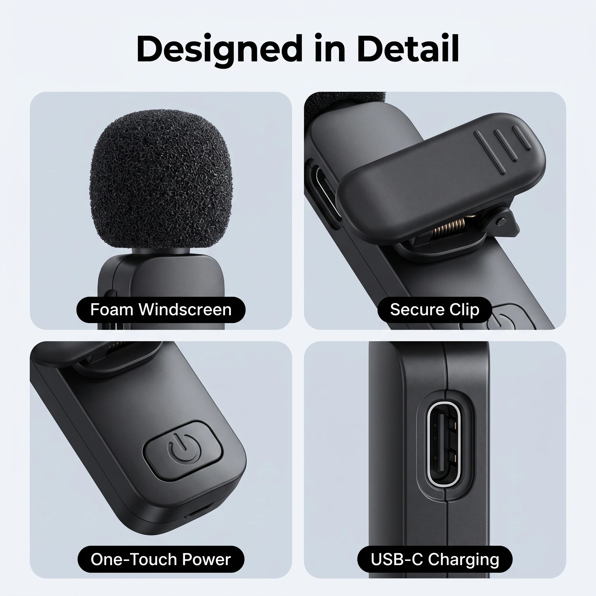 K9 Wireless Lavalier Microphone for Type-C Phones - Image 3