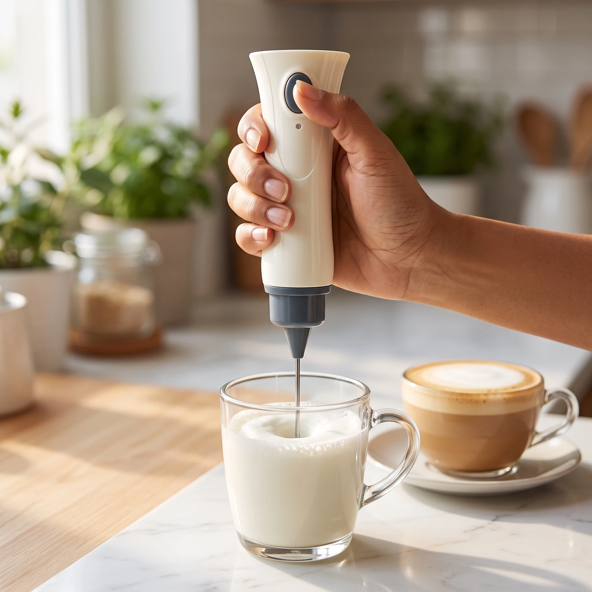 Rechargeable Handheld Milk Frother and Coffee Mixer - Image 4