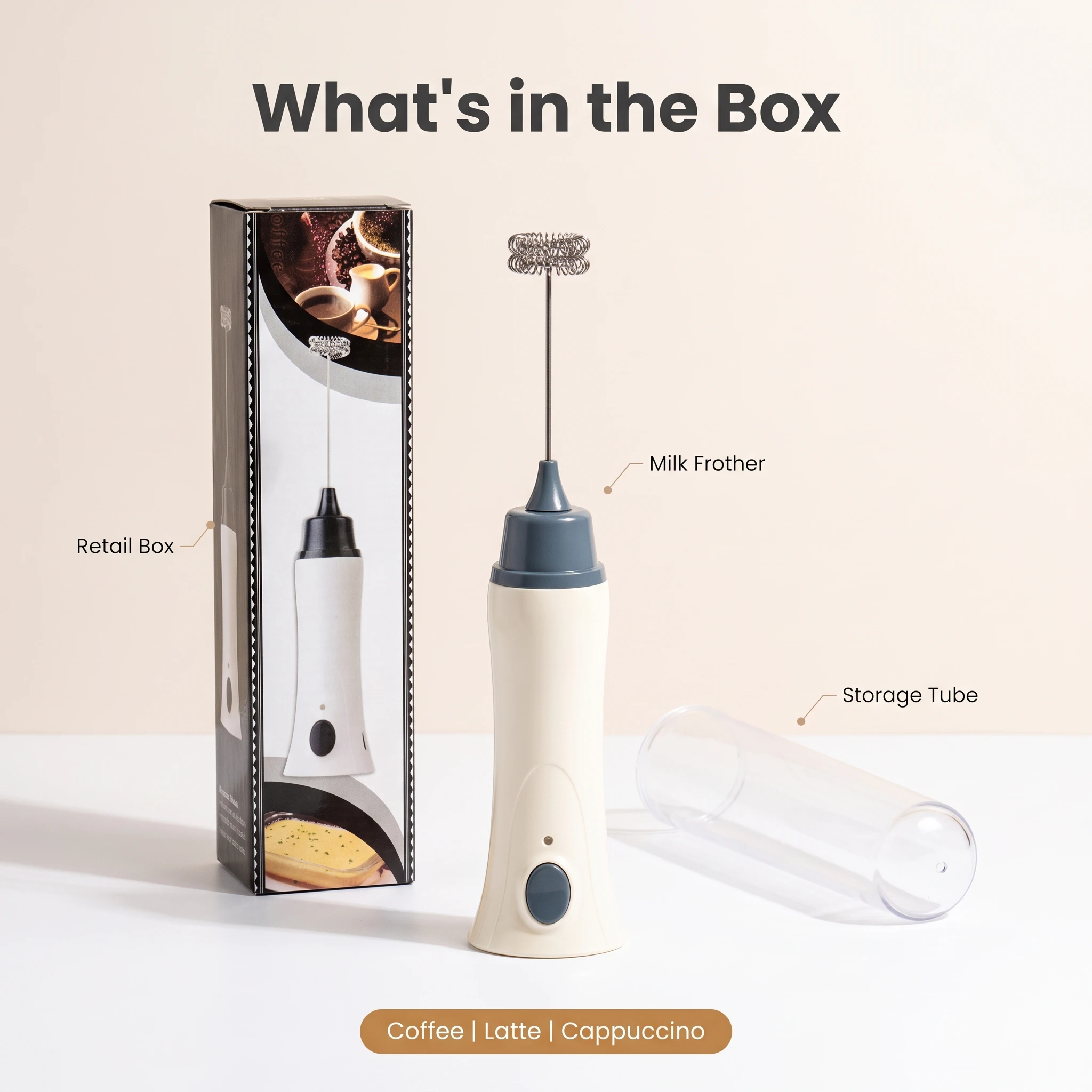 Rechargeable Handheld Milk Frother and Coffee Mixer - Image 5