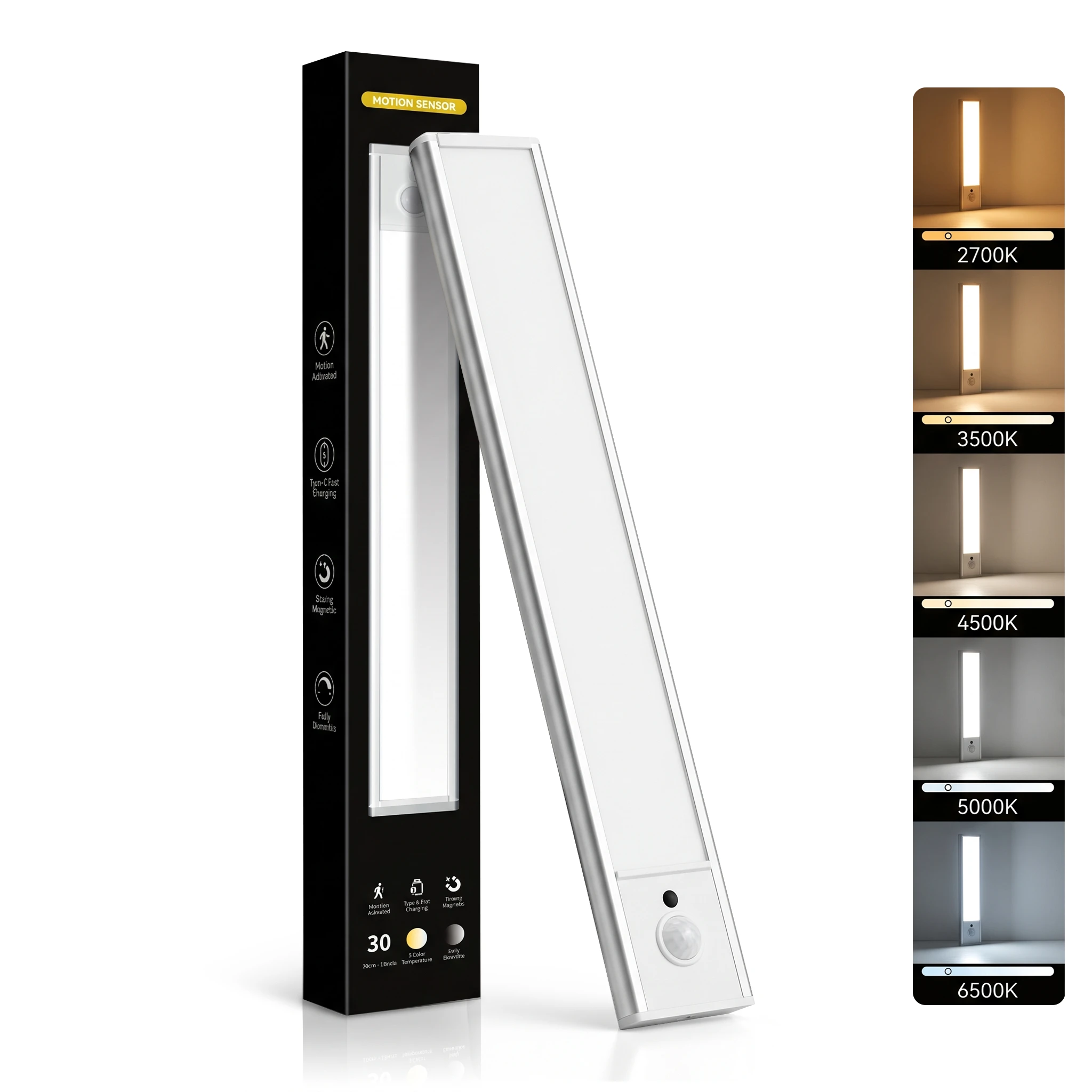 30cm Motion Sensor Cabinet Light – Rechargeable LED Light